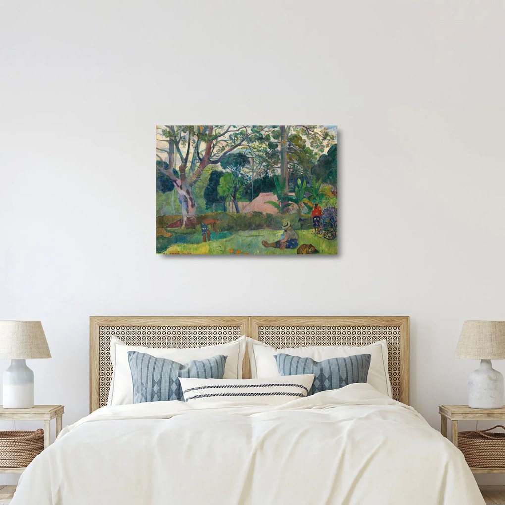 Üveg kép - Paul Gauguin, Te raau rahi (The Big Tree), reprodukciók (70x50 cm)