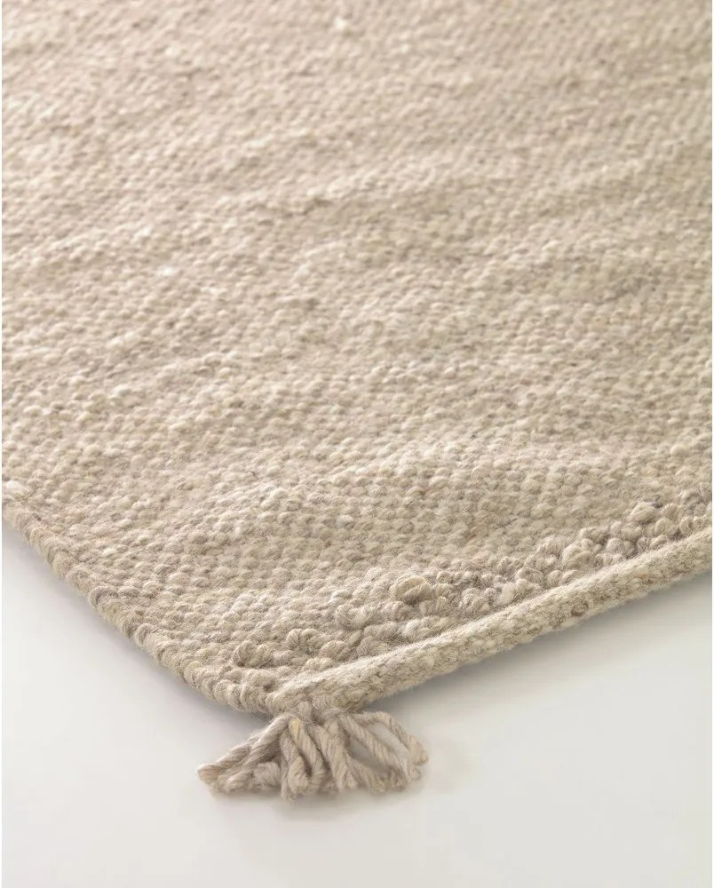 Krémszínű gyapjúkeverék szőnyeg 160x230 cm Carime – Kave Home