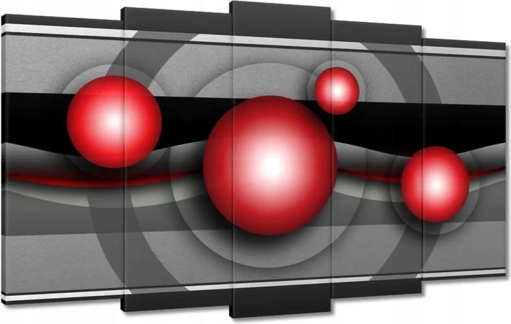 Vászonkép 100x60 Vörös gömbök Absztrakt