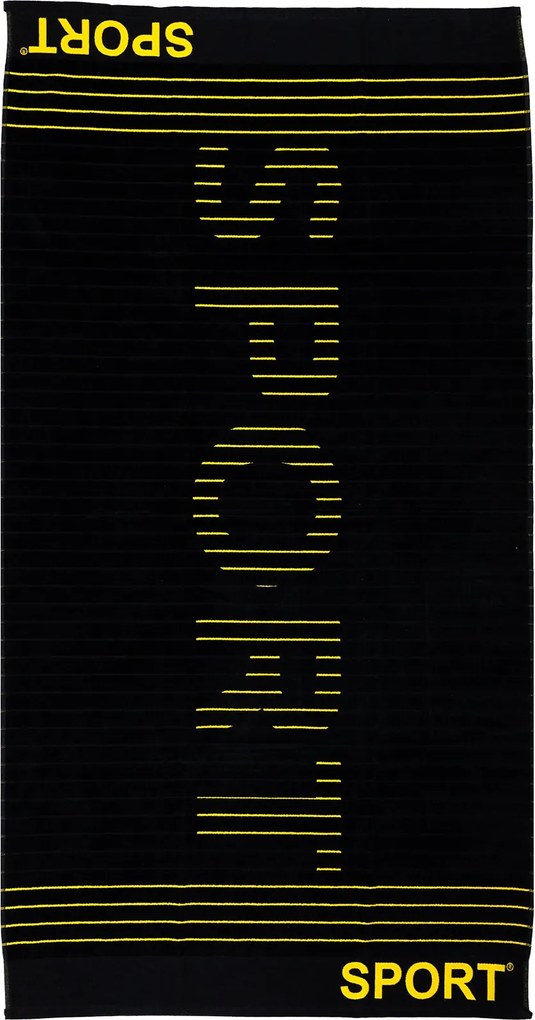 SPORT Strandtörölköző fekete 165x90cm
