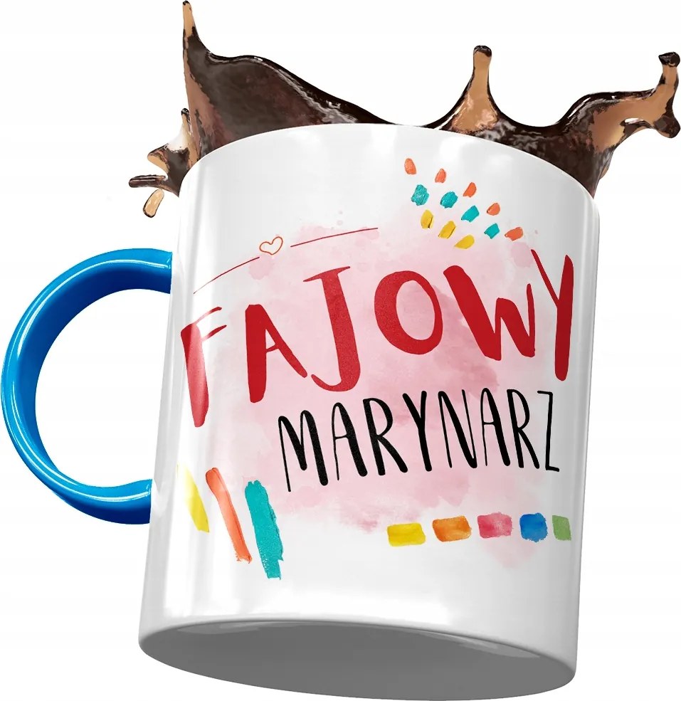 Kék Bögre Tengerésznek Cool Tengerész Nyomtatott Fotóval