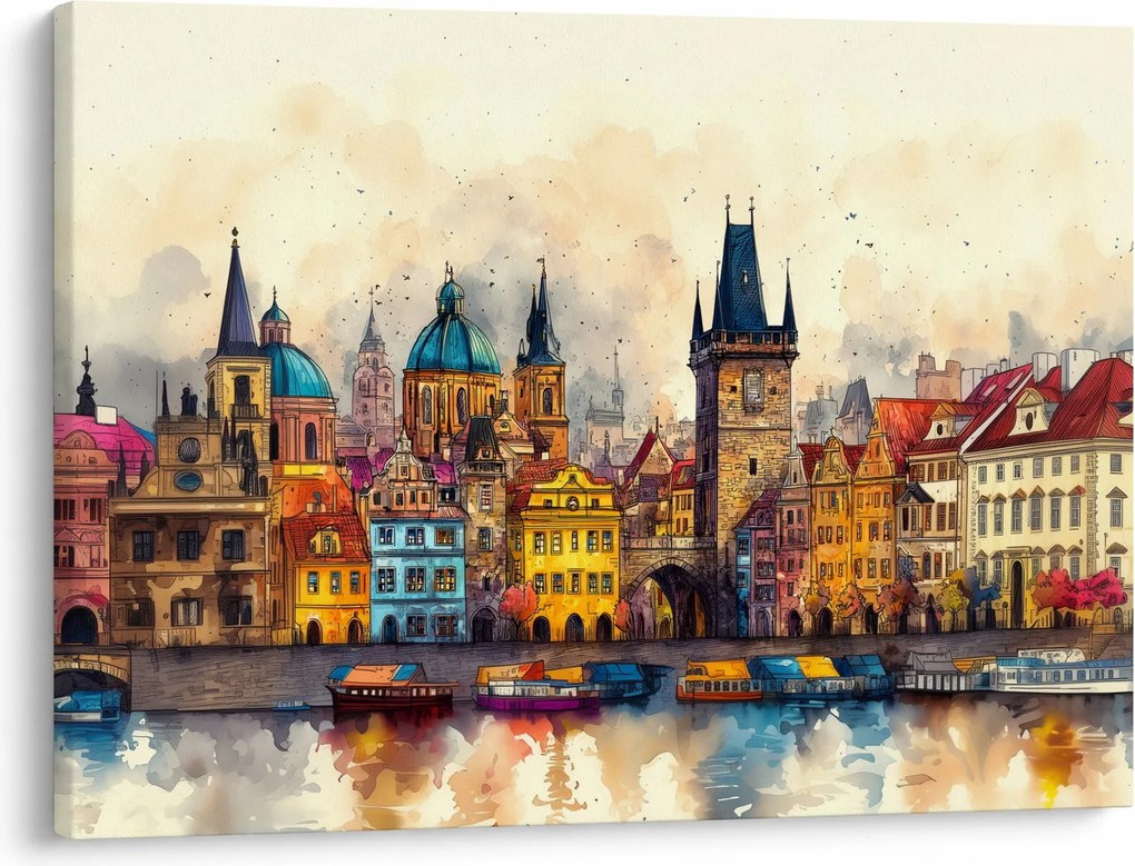 Kép - Ősz a festett városban (70x50 cm)