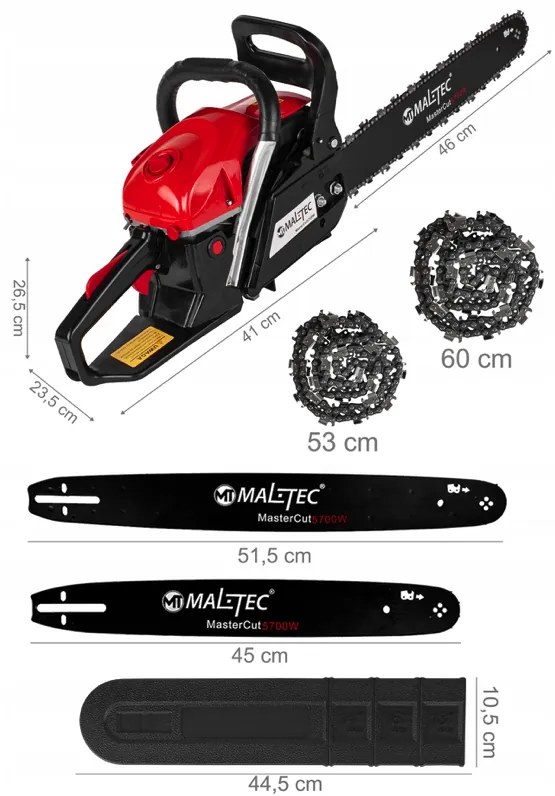 MalTec Benzines láncfűrész MasterCut 5700 W
