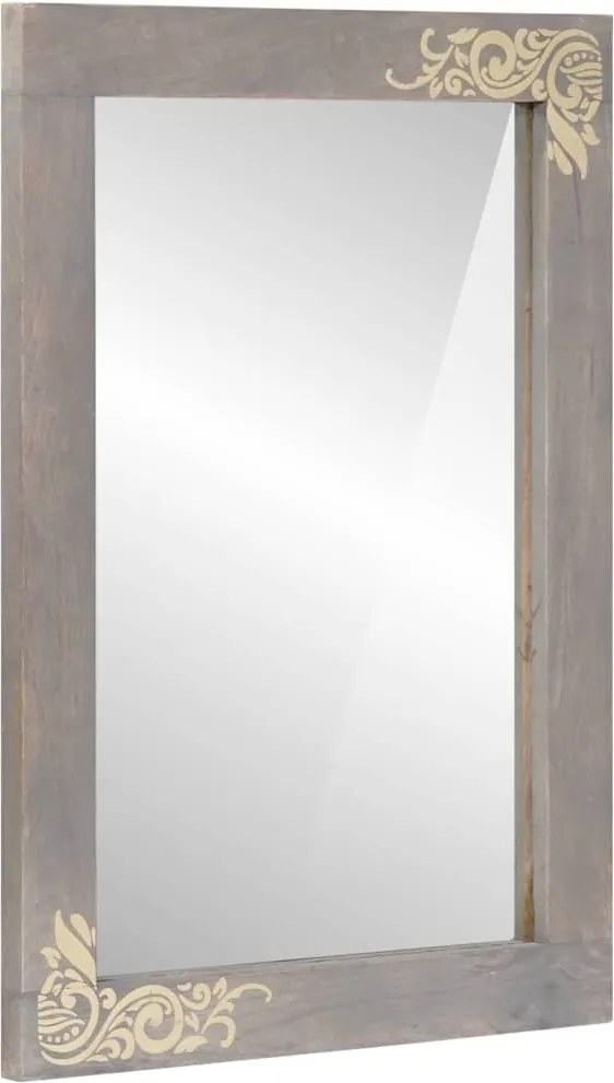 vidaXL Fürdőszobai tükör tükörrel Szürke 70 x 50 x 2,5 cm