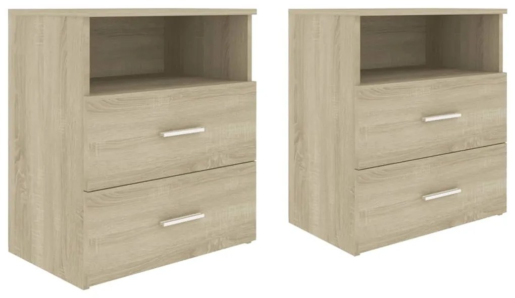 2 db sonoma tölgy színű éjjeliszekrény 50 x 32 x 60 cm