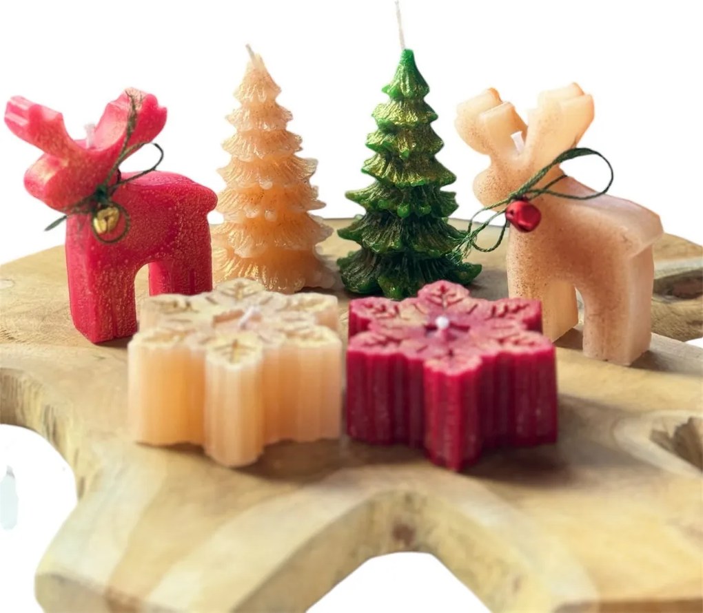 Christmas karácsonyi gyertyaszett, 5×5 cm – Set15