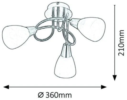 Rabalux 5533 - Csillár JENNA 3xE14/40W/230V bronz