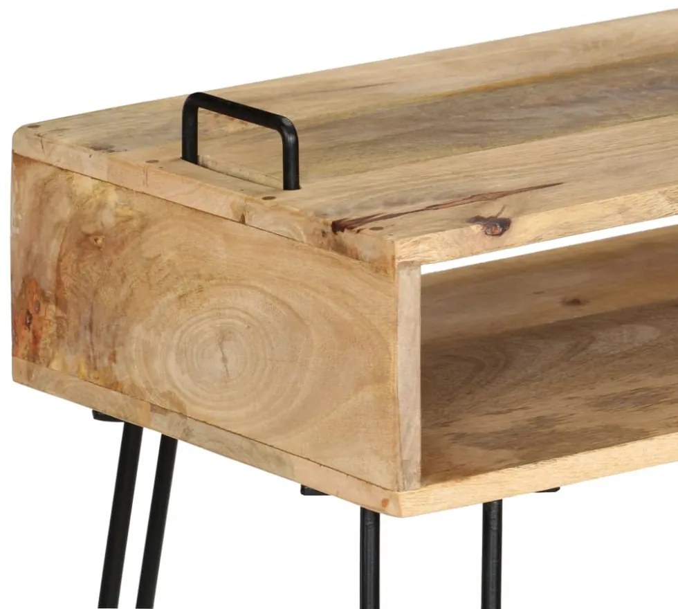 tömör mangófa konzolasztal 115 x 35 x 76 cm