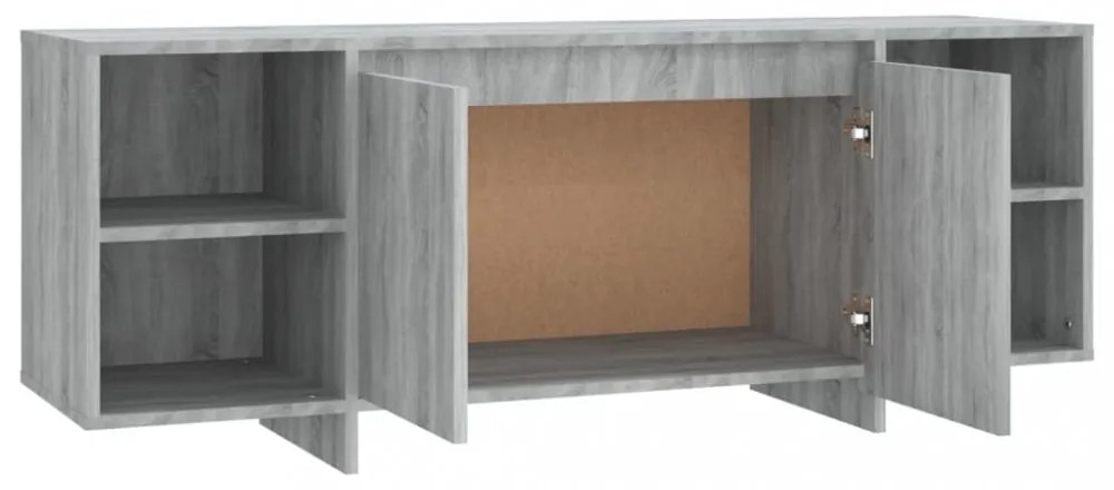 szürke sonoma színű szerelt fa TV-szekrény 130 x 35 x 50 cm
