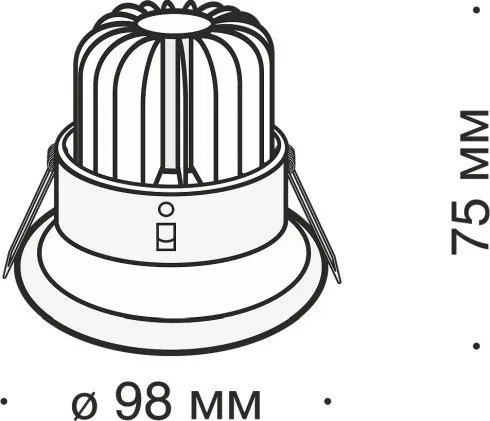 Maytoni YIN DL031-2-L8B Beépíthető spotlámpa 1x8W/LED 3000K 650LM IP20