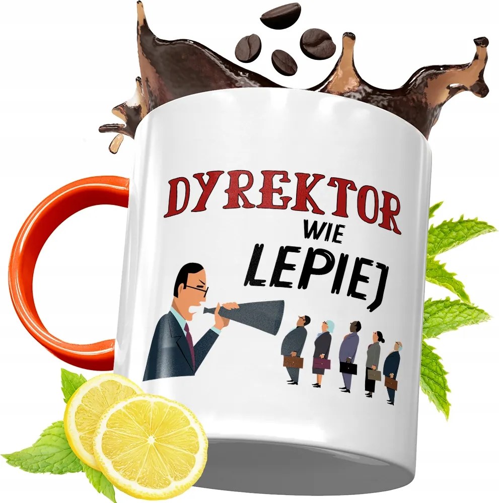 Narancssárga Bögre Igazgatónak Ajándék fényképes nyomtatással