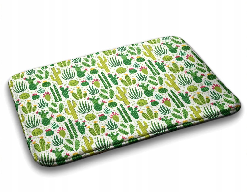 Puha fürdőszobaszőnyeg Kaktusz mintás 75x45 cm