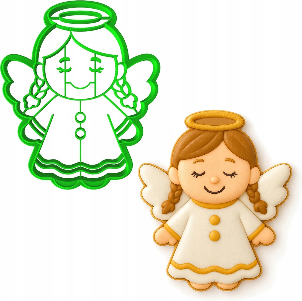 Húsvéti Mézeskalács Forma Húsvéti Mézeskalács angyal 10cm