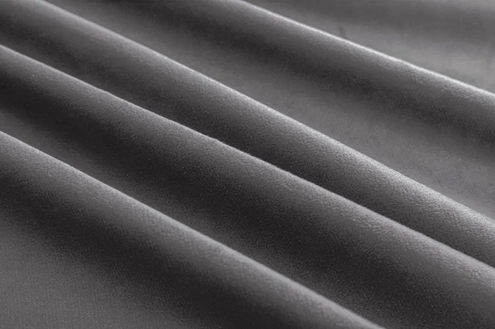 VELVET világosszürke sötétítő függöny 140x250 cm (2 db), rojtos szalaggal