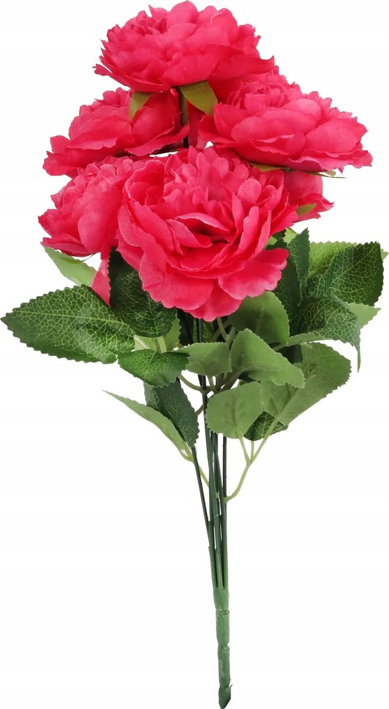 7 bazsarózsa csokor 36cm sötét rózsaszín