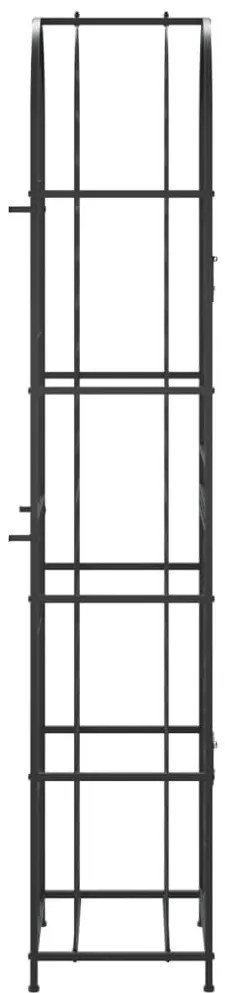 Fekete kovácsoltvas bortartó 73 palackhoz 45 x 36 x 200 cm0