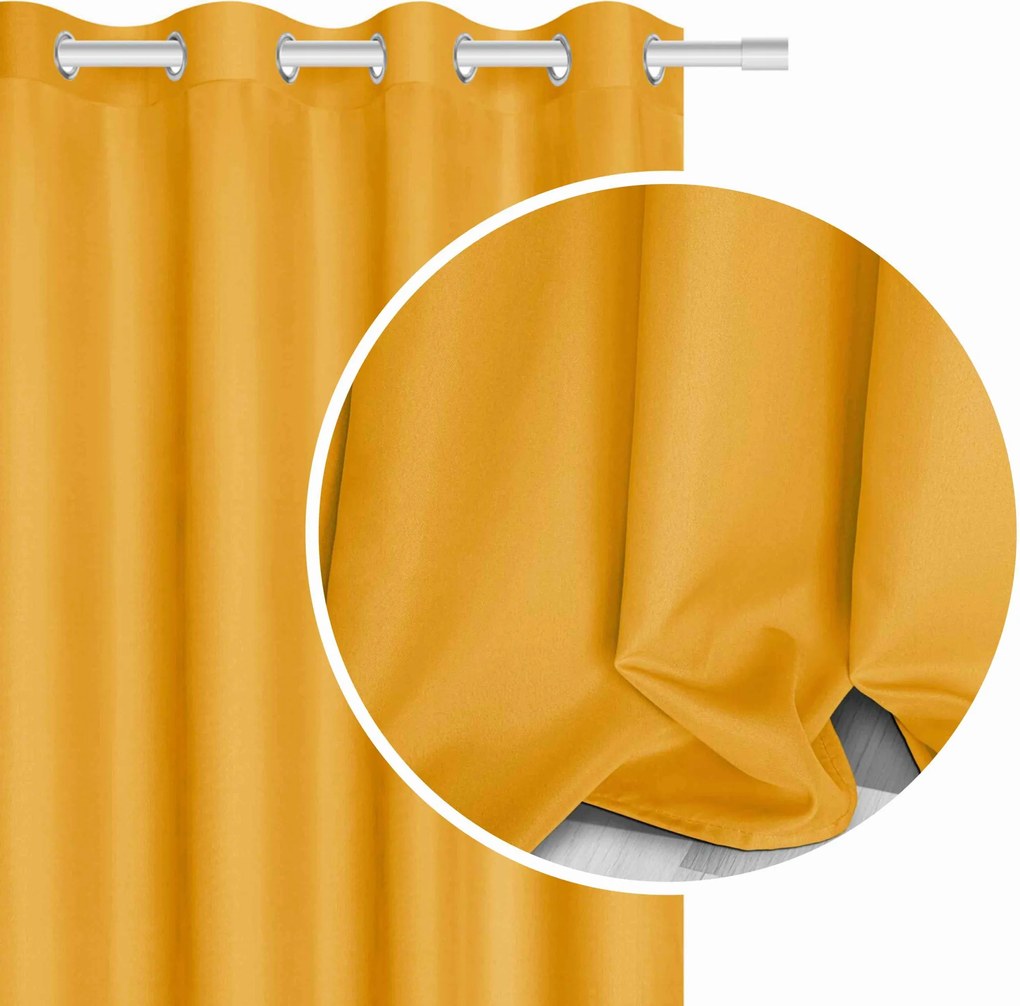 Viva kész függöny 140x250 mustársárga