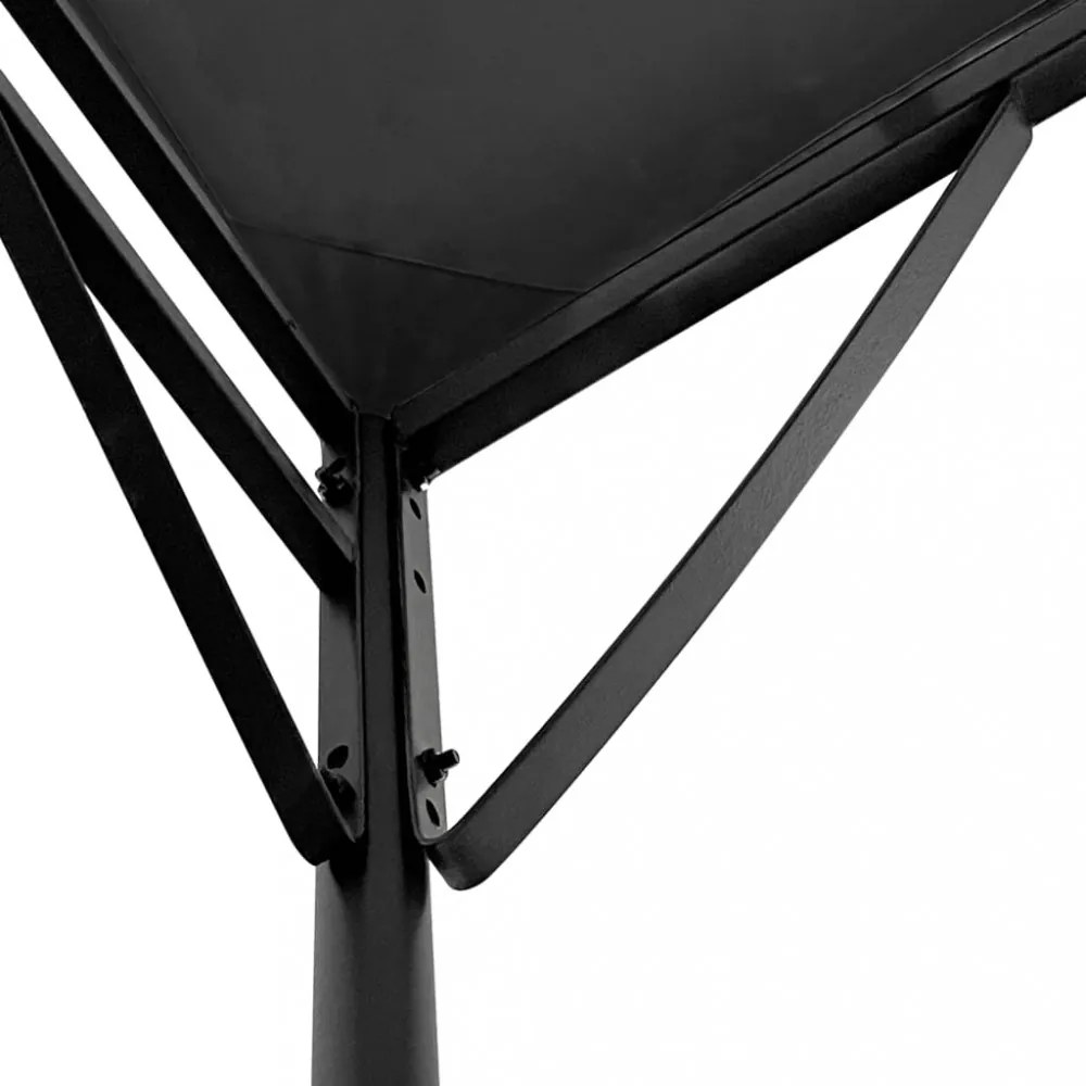 antracitszürke szövet és acél pavilon 2 x 2,3 m 180 g/m²