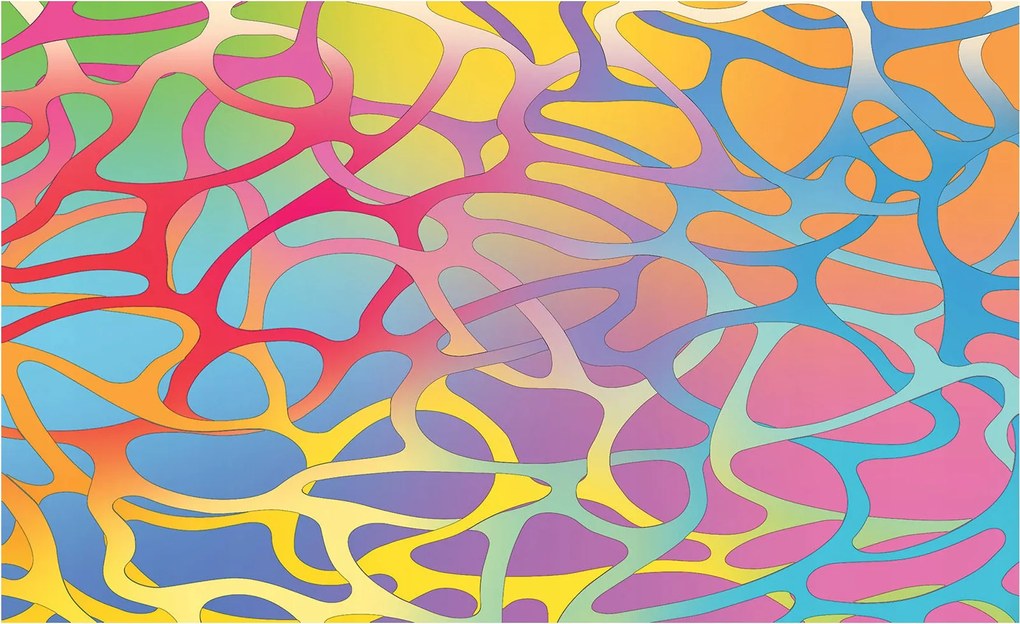 Flizelin fotótapéta Színek absztrakt Kaleidoszkóp Form 300x210 +ragasztó