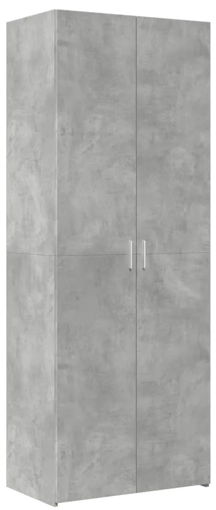 betonszürke szerelt fa magasszekrény 70 x 42,5 x 185 cm