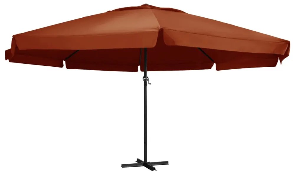 terrakotta kültéri napernyő alumíniumrúddal 600 cm