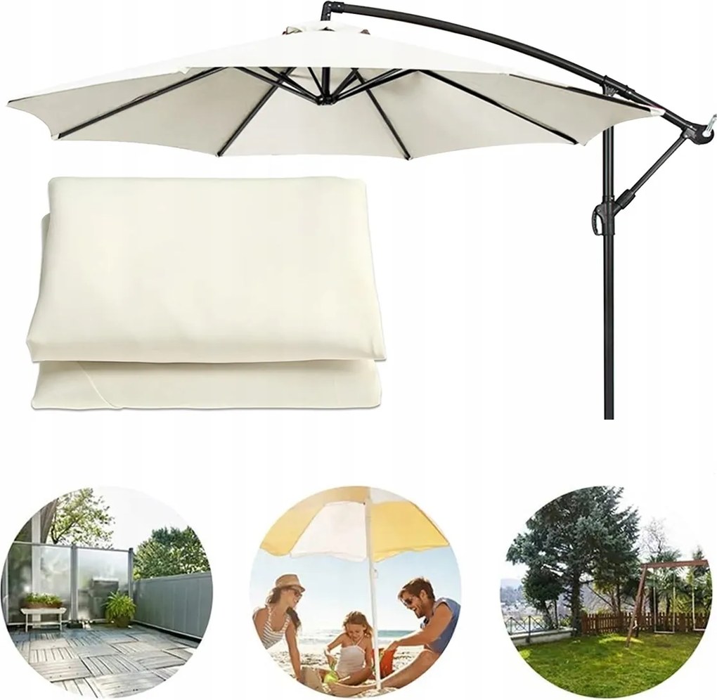 Kerti napernyő huzat Nagy Tömör 6 bordás cserélhető 300cm