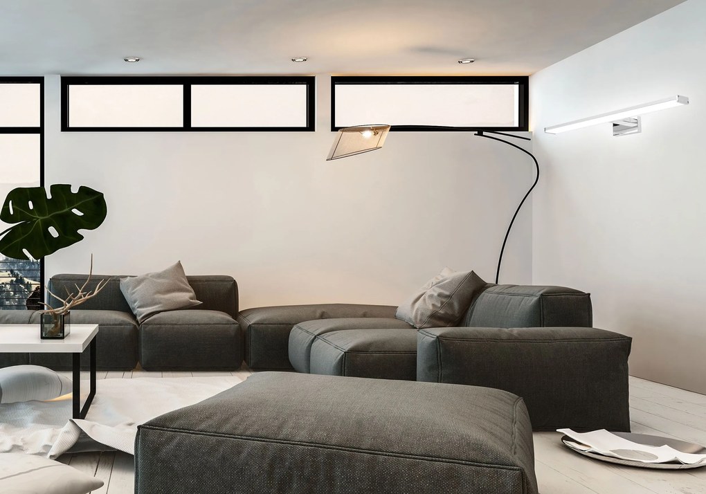 Toolight Szerszámlámpa, LED fürdőszobai lámpa tükör felett 8W 40CM APP368-1W, króm, OSW-08434