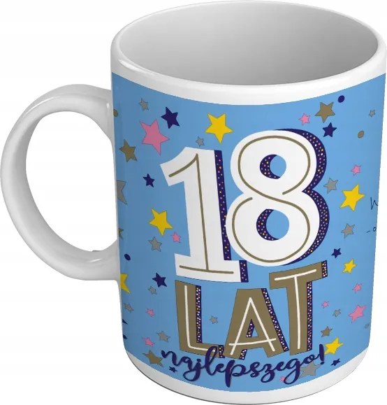 Bögre XXL Big Óriás Elegáns Ajándék 18 Éves Születésnapra Tizennyolcas