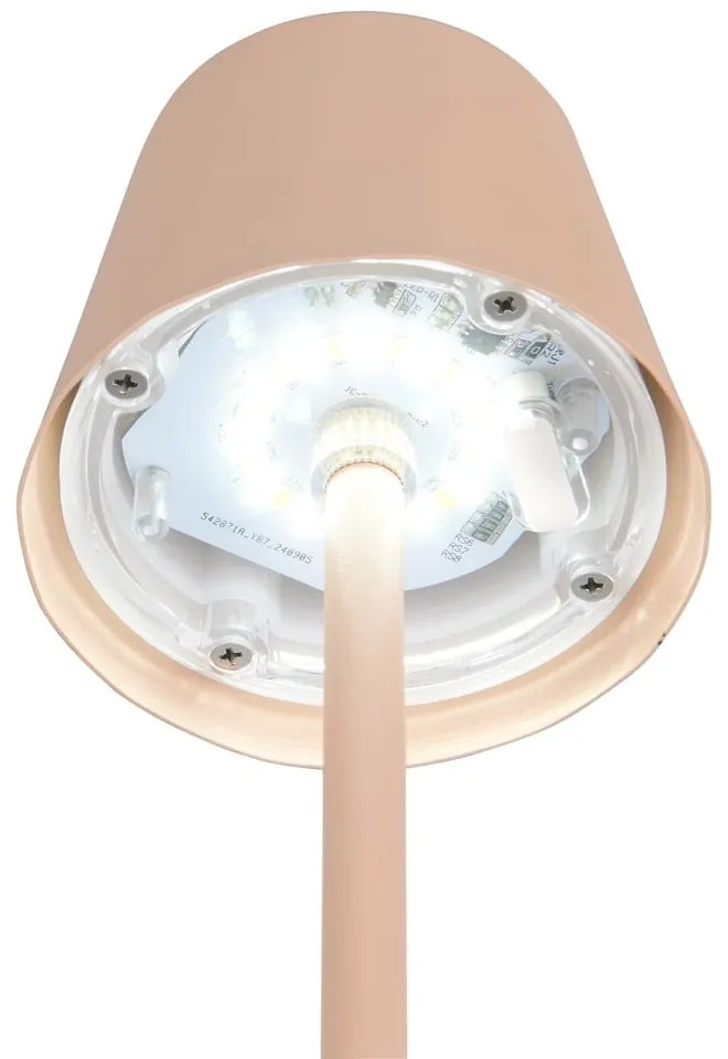 Krémszínű LED asztali lámpa fém búrával (magasság 21 cm) Diaz – Reality