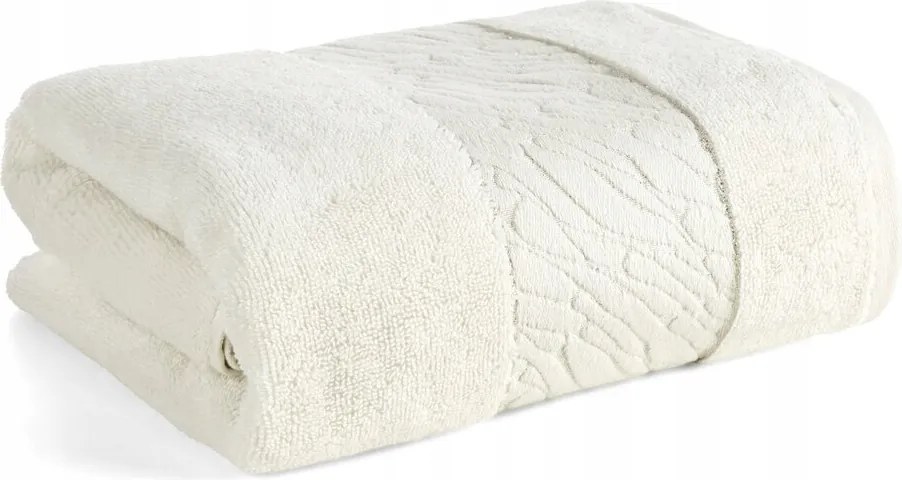 Fürdőlepedő 70X140 krémszínű, dekoratív bordűrrel Eurofirany