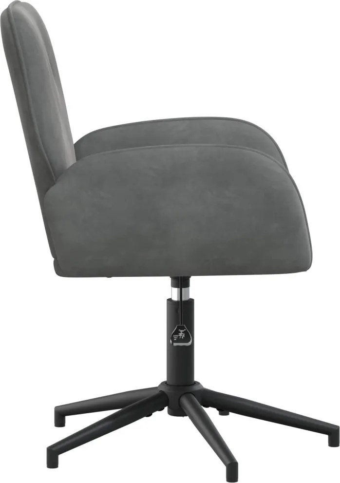 vidaXL Forgós Íróasztali Székek 4 db 54 x 55 x 90 cm Sötétszürke