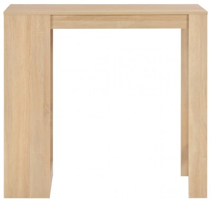 Tölgyfa színű bárasztal polccal 110 x 50 x 103 cm
