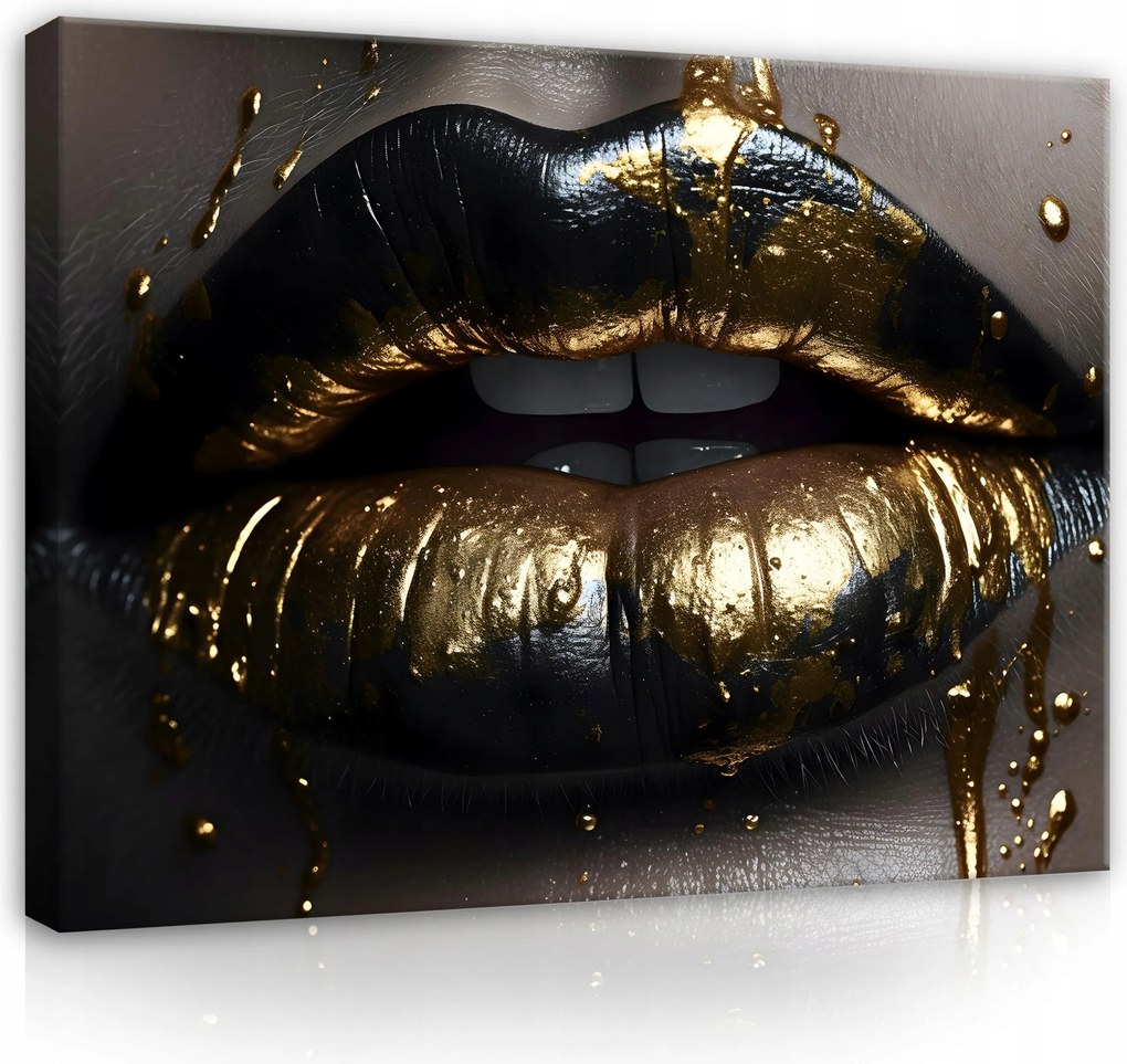 Vászonkép Nő Arc Száj Hálószoba Nappali Vászon Fal XXL 120x80