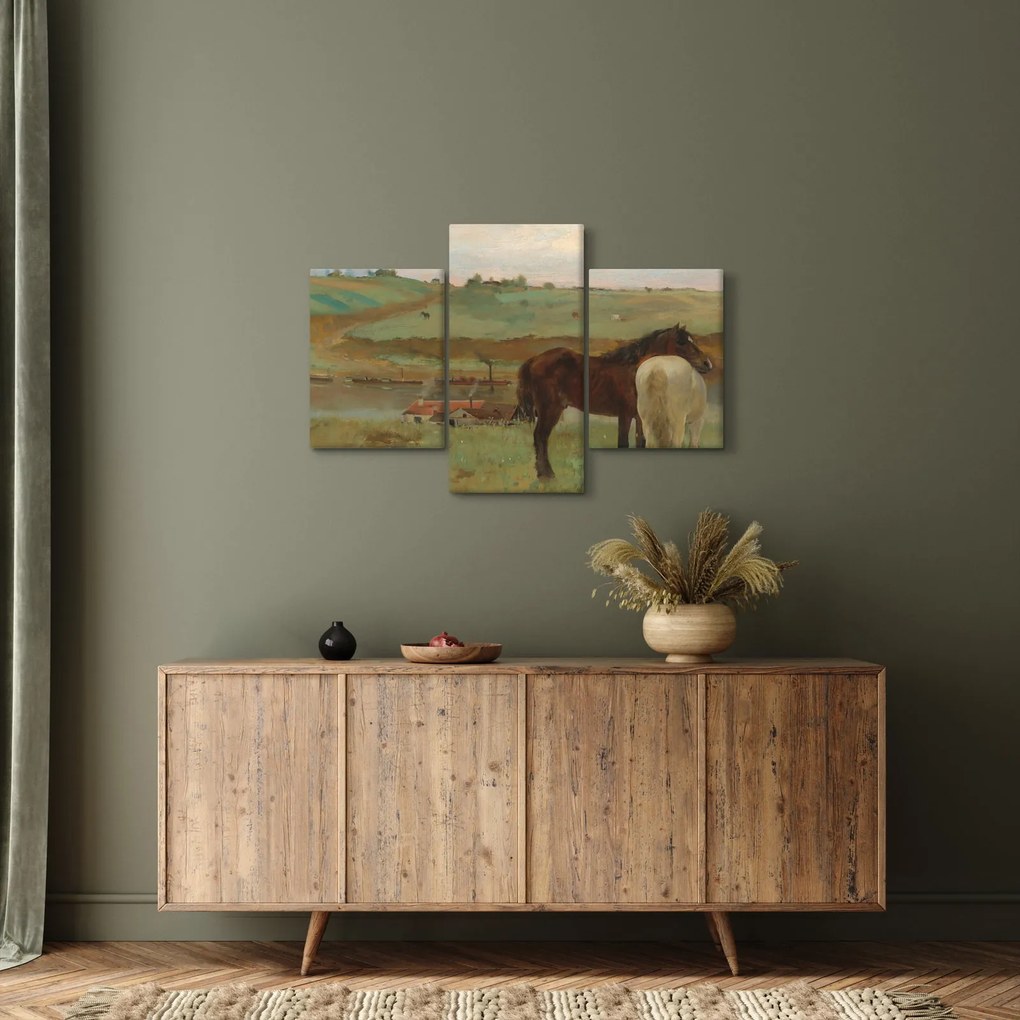 Kép - Edgar Degas, Horses in a Meadow, reprodukciók (90x60 cm)