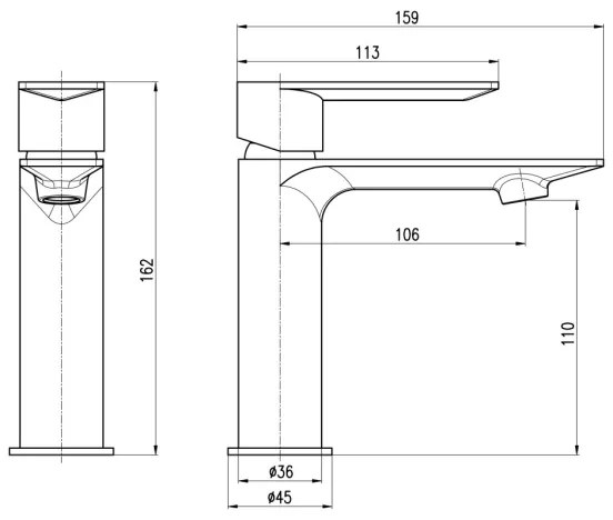 RAV Slezák NL126.0ZRK - Mosdócsaptelep NIL 16,2 cm szálcsiszolt rózsaarany