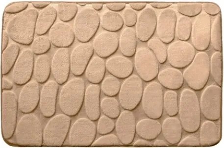 Fürdőszobaszőnyeg Stone Bézs Nagy 50x80cm Nedvszívó Csúszásgátló Puha
