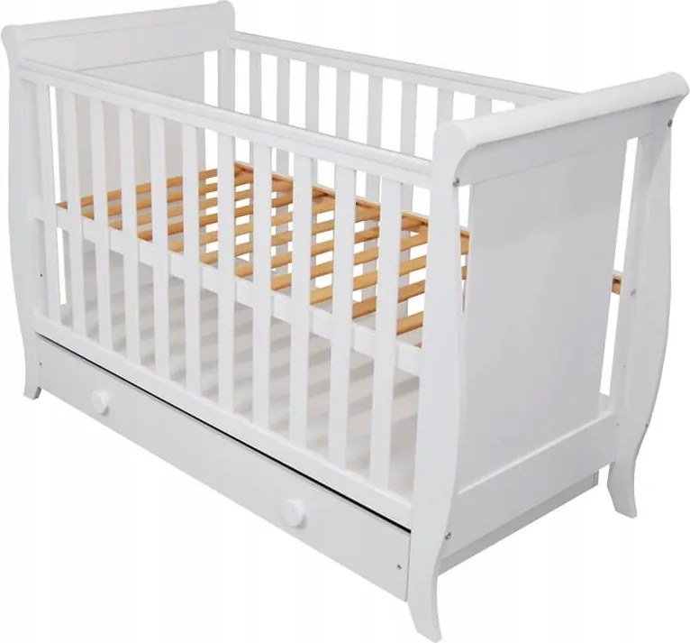 Gyerekágy Misa 120x60 fiókkal fehér rágóka Eu szabvány