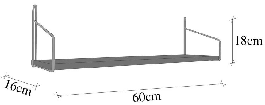 Fali polc Duvar Rafı 60 cm Extra