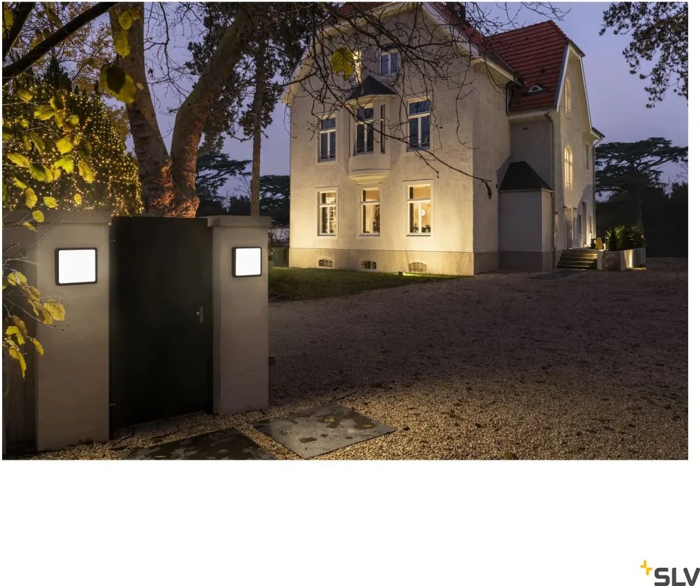 SLV 1003452 AINOS Modern Kültéri Mennyezeti Lámpa Antracit, Fehér LED IP65