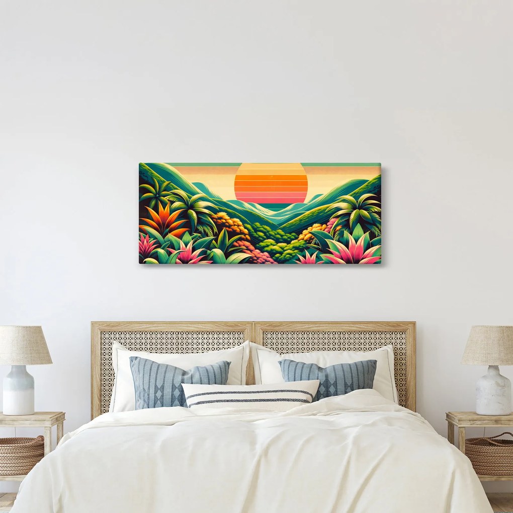 Kép - Színes naplemente (120x50 cm)
