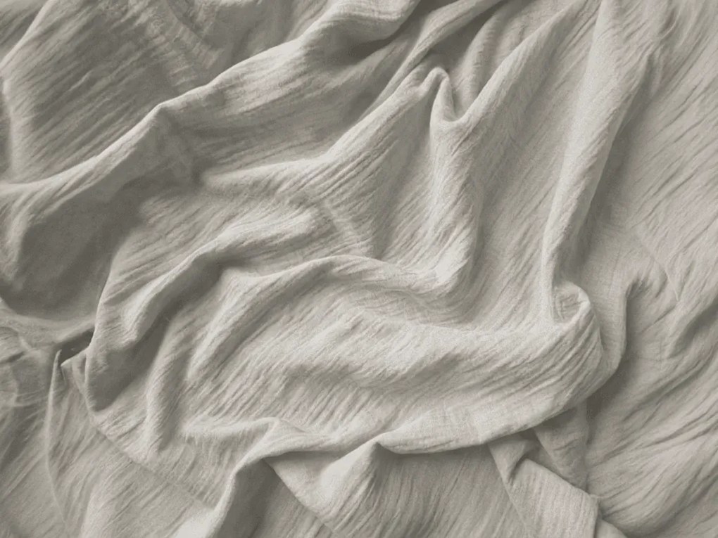 Muszlin ágynemű PURELY világosszürke Ágyneműhuzat mérete: 80 x 80 cm | 135 x 200 cm