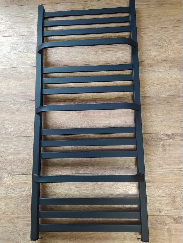 Regnis LOX DUO, fűtőelem 440x1500mm, 686W, fekete matt, LOXDUO1500/440/D400/FEKETE