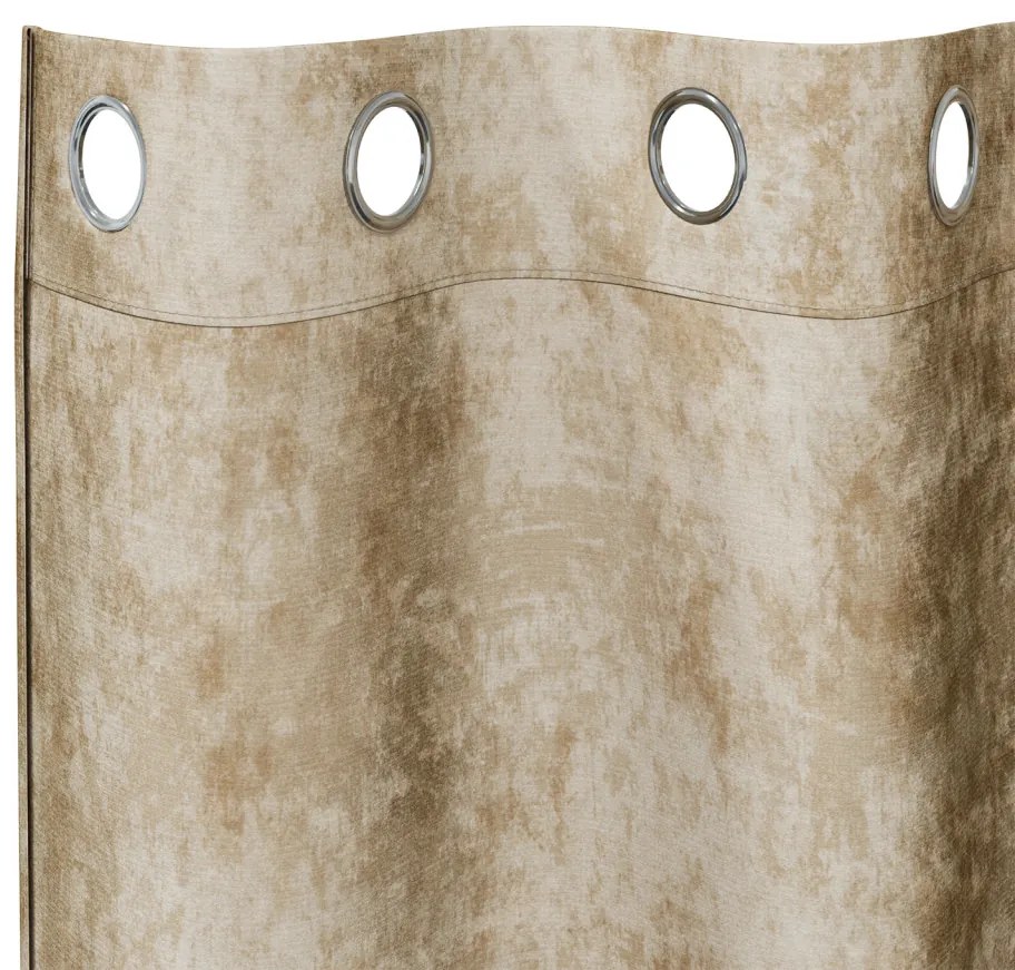 bársony függönyök 2 db grommettel krém 140x140 cm