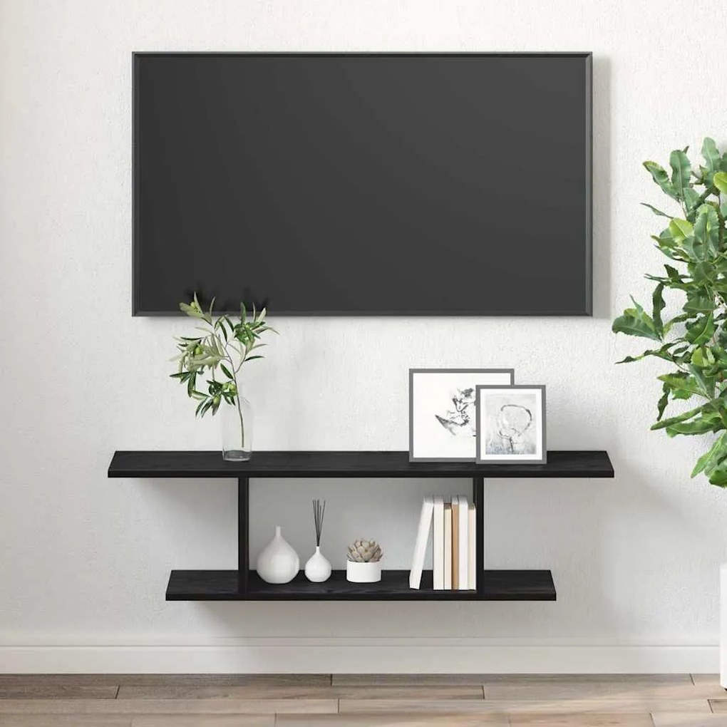 TV szekrény Fekete 103 x 30 x 26,5 cm Faanyag