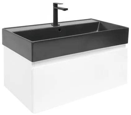 SAT B-WAY Fürdőszobaszekrény mosdóval 79x30x45 cm fehér fényes BWAY80WU2BB