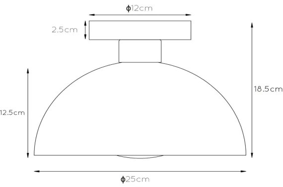 Lucide 45196/01/44 - Mennyezeti lámpa SIEMON 1xE27/40W/230V narancs