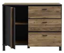 Fiókos komód OREN barna/fekete