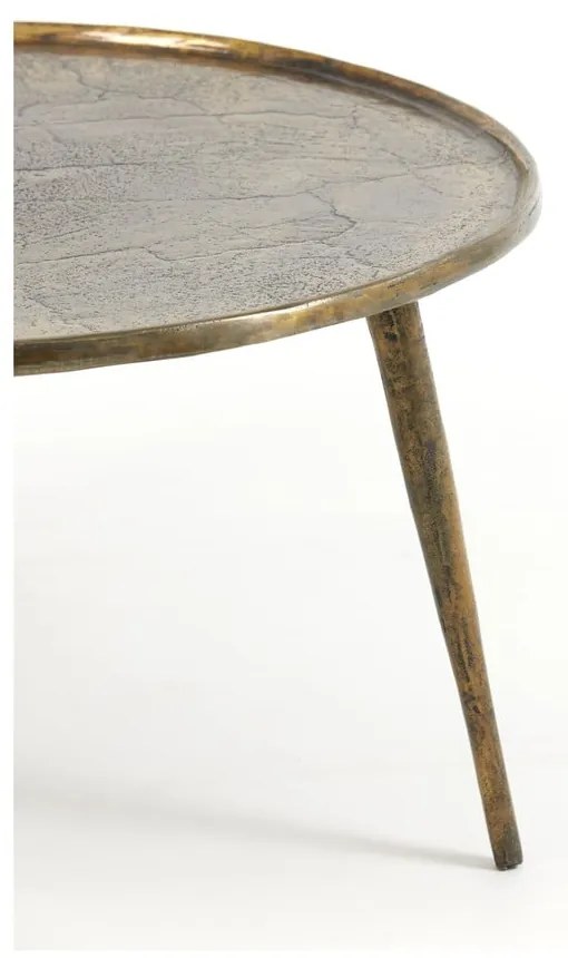 Bronzszínű fém kerek dohányzóasztal ø 67,5 cm Babina – Light & Living