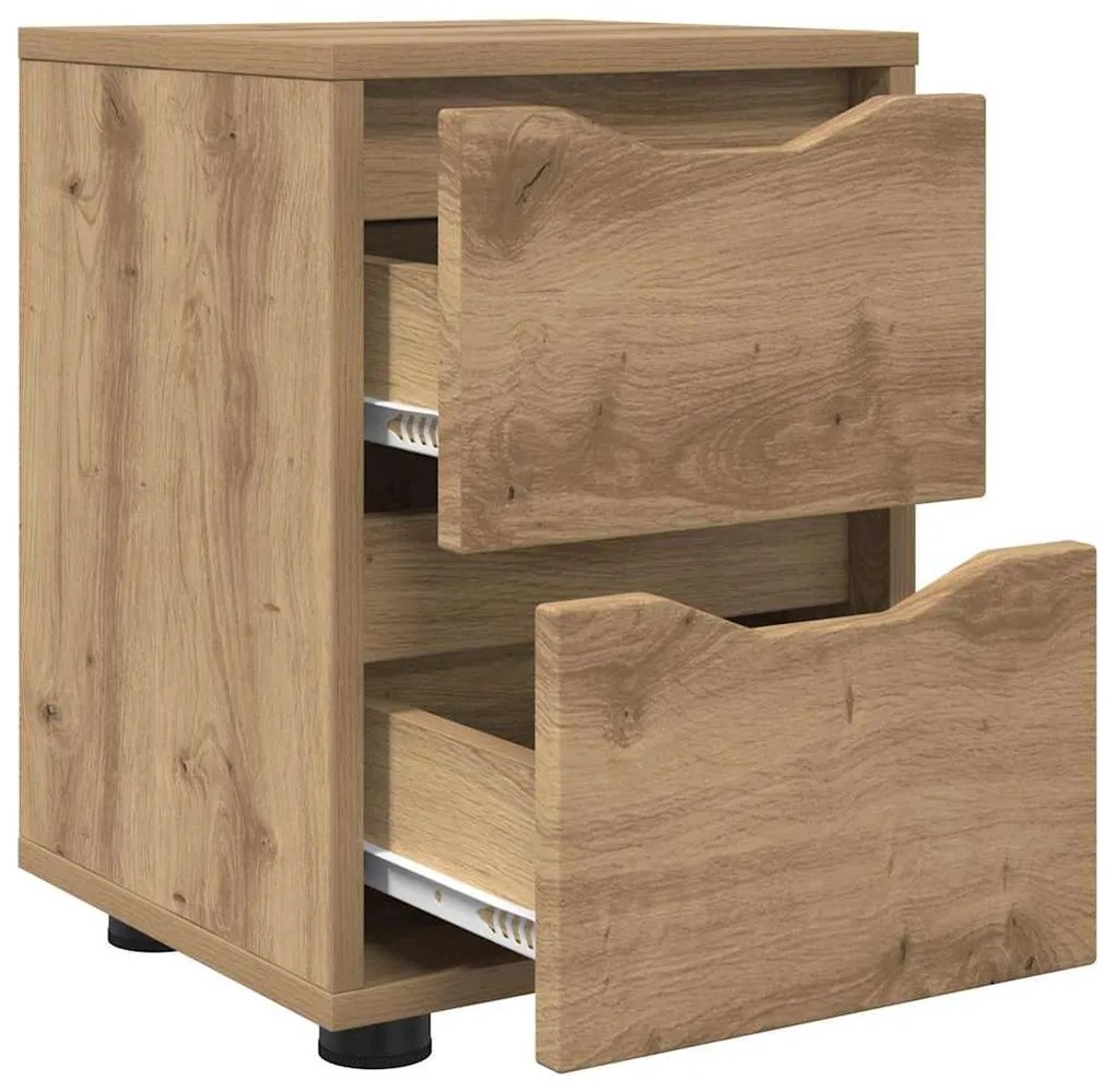 vidaXL Éjjeliszekrények 2 pcs Artisan tölgy 30,5 x 30 x 43 cm Faanyag