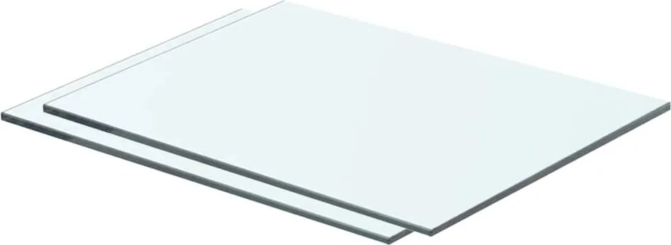 vidaXL 2 db átlátszó üveg paneles polc 40 x 25 cm
